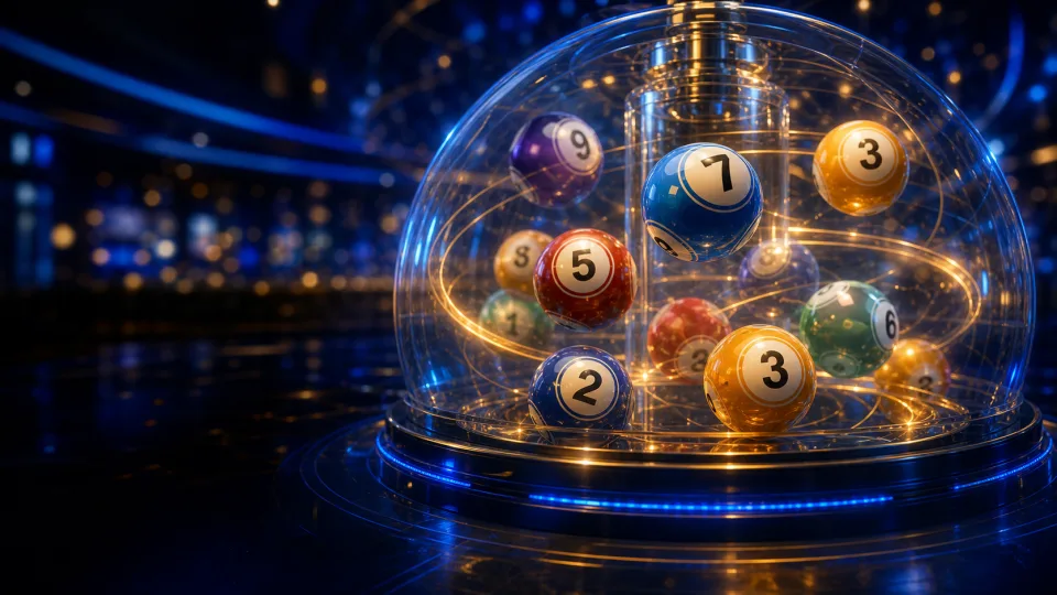 Bóng xổ số F8BET trong lồng quay
